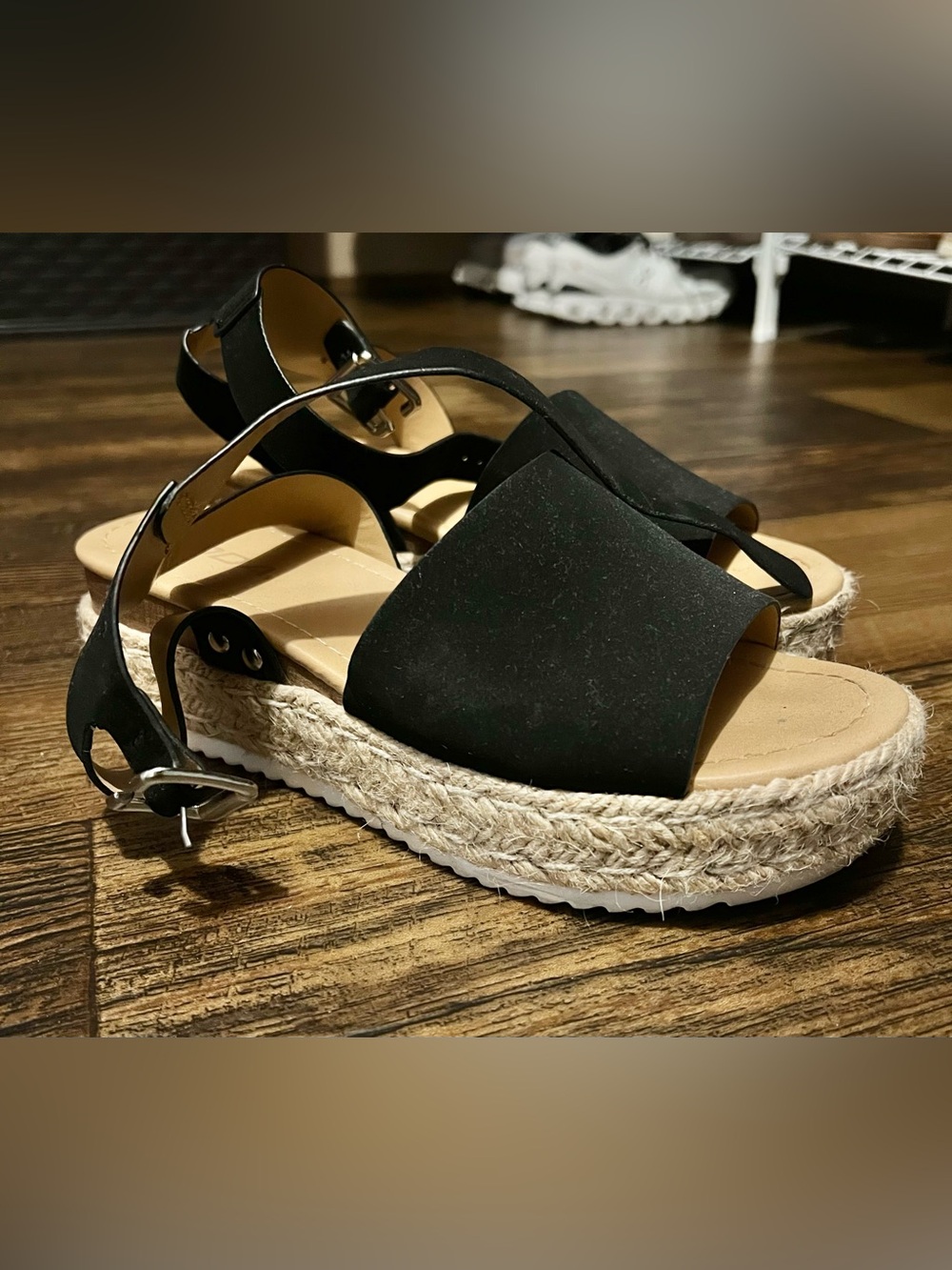 Soda Black black Platform Sandals